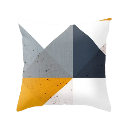 Housse de coussin Géométrique <br> Jaune et Gris