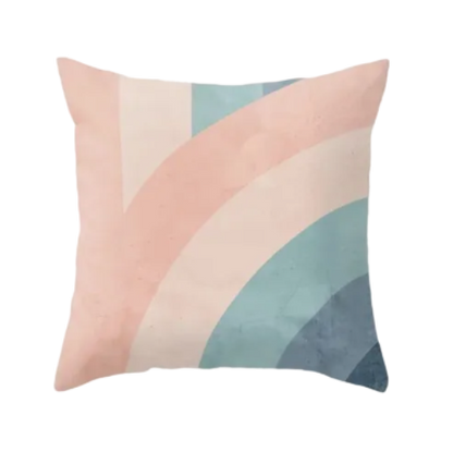 Housse de coussin <br> Géométrique Rose