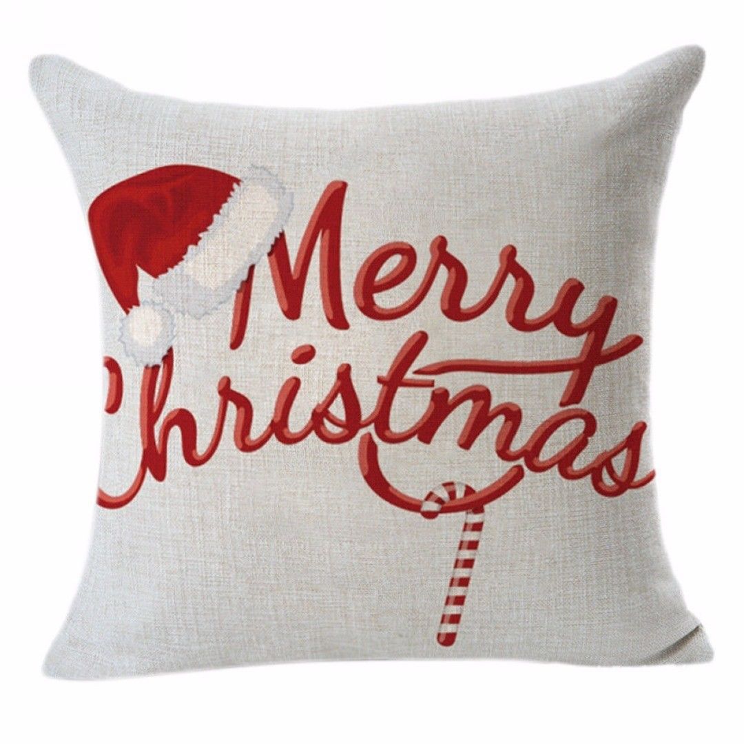 Housse de coussin <br> Merry Christmas Rouge
