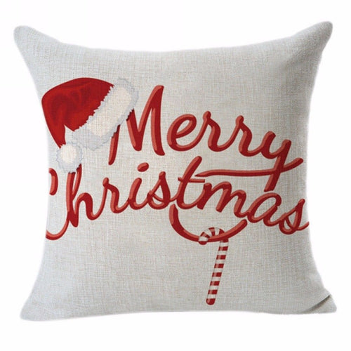 Housse de coussin <br> Merry Christmas Rouge