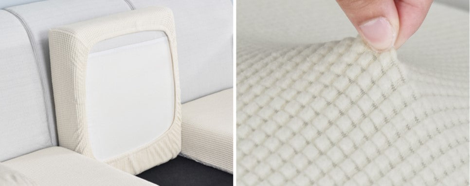 Housse de Coussin Canapé <br> Blanc