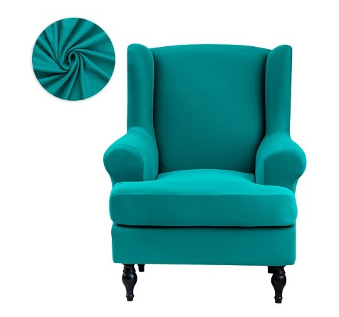 Housse fauteuil <br> à Oreilles Bleu Canard
