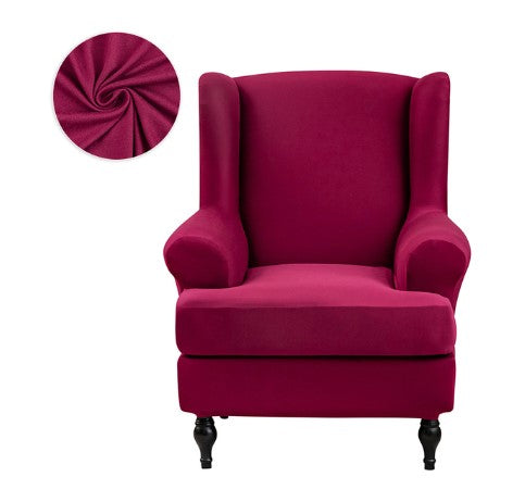 Housse fauteuil <br> à Oreilles Rouge Vin