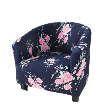 Housse fauteuil Cabriolet <br> Fleurie Rose et Bleu