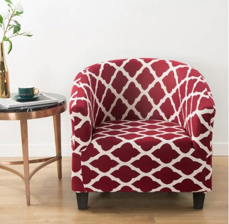 Housse fauteuil Cabriolet <br> Géométrique Rouge