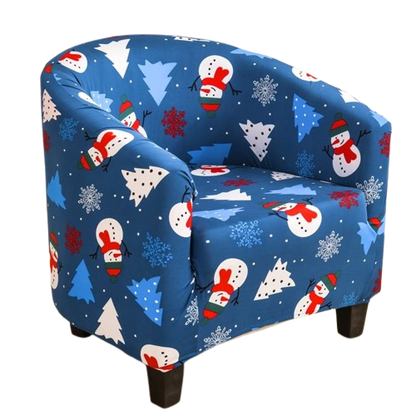 Housse fauteuil Cabriolet <br> Noël Bleu
