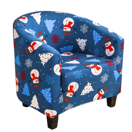 Housse fauteuil Cabriolet <br> Noël Bleu