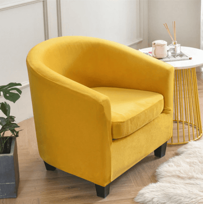 Housse fauteuil Cabriolet <br> Velours Jaune