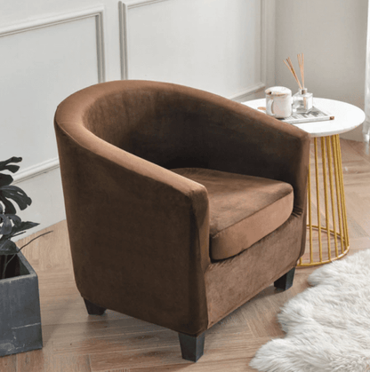 Housse fauteuil Cabriolet <br> Velours Marron