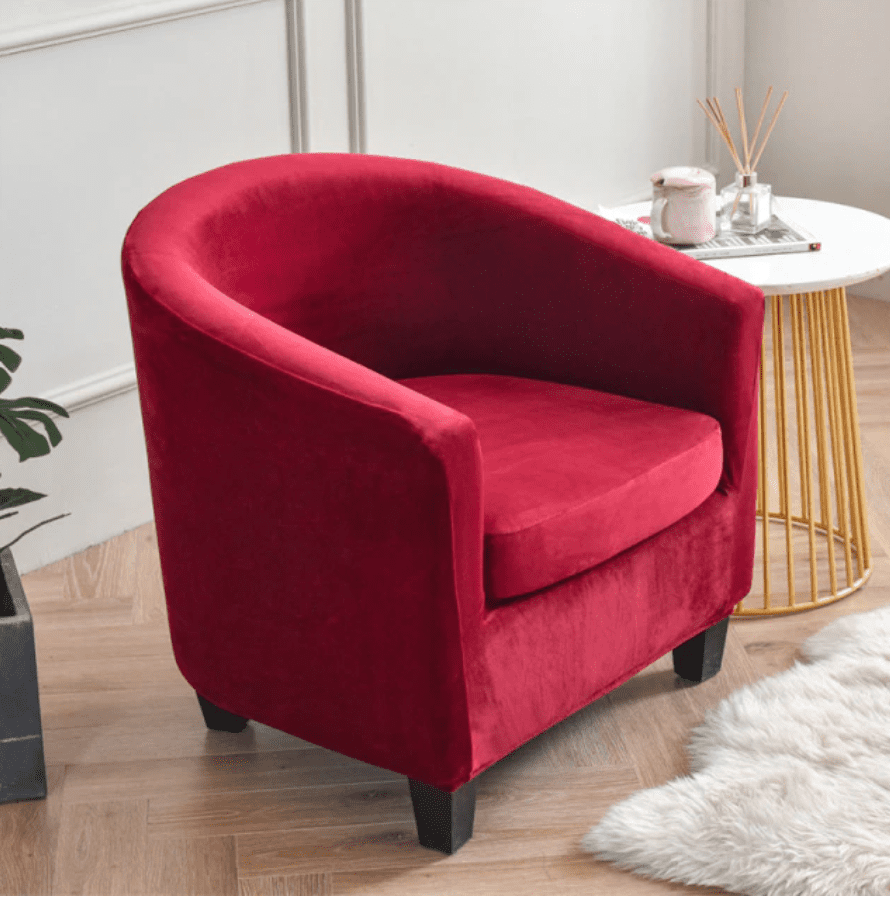 Housse fauteuil Cabriolet <br> Velours Rouge