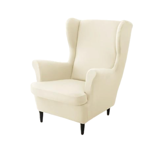 Housse fauteuil <br> Extensible Blanc
