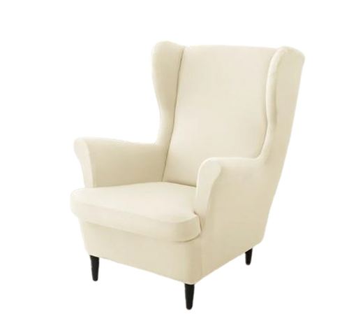 Housse fauteuil <br> Extensible Blanc