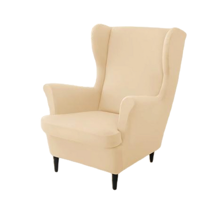 Housse fauteuil <br> Extensible Crème