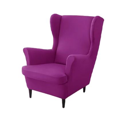 Housse fauteuil <br> Extensible Lilas