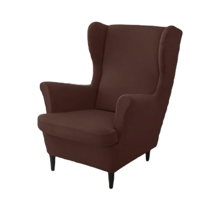 Housse fauteuil <br> Extensible Marron
