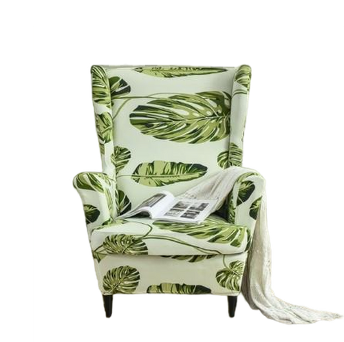 Housse fauteuil <br> Extensible Tropicale Verte