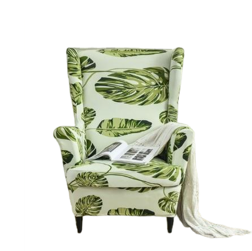 Housse fauteuil <br> Extensible Tropicale Verte