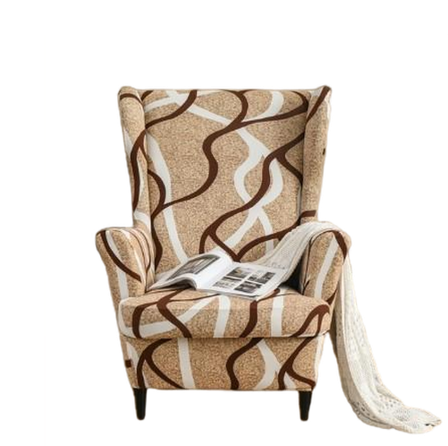 Housse fauteuil <br> Imprimée Beige