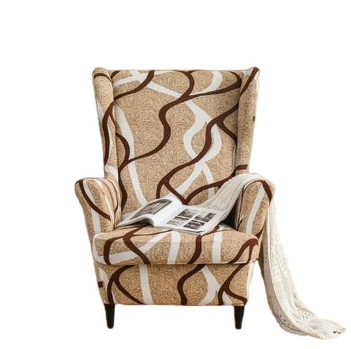 Housse fauteuil <br> Imprimée Beige
