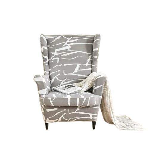 Housse fauteuil <br> Imprimée Blanche