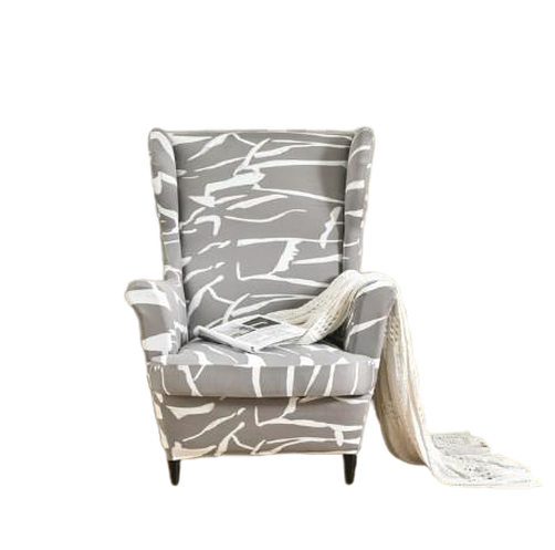 Housse fauteuil <br> Imprimée Blanche