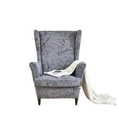 Housse fauteuil <br> Imprimée Grise