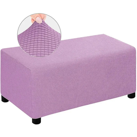 Housse de Pouf Rectangulaire Jacquard Violet