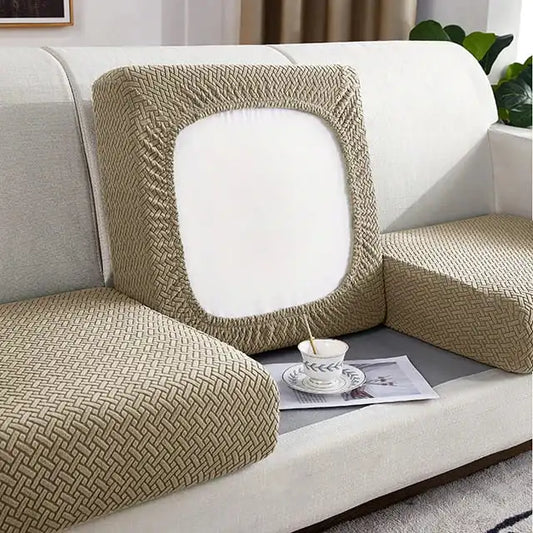 Housses d’assises de canapés en tissu jacquard premium beige