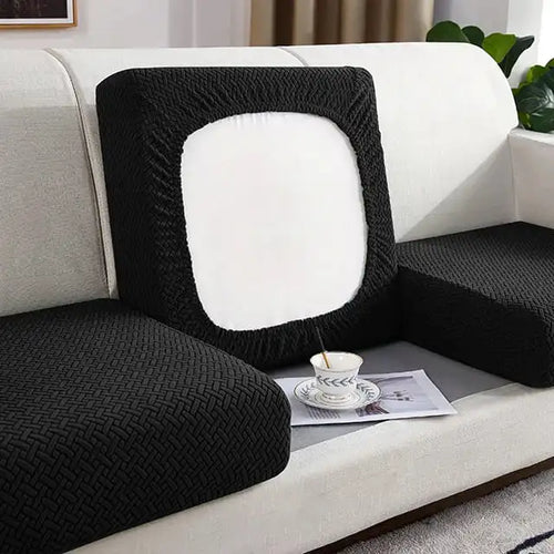 Housses d’assises de canapés en tissu jacquard premium noir