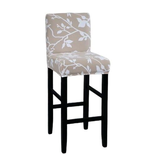 Housse de Tabouret <br>  Fleurie Beige