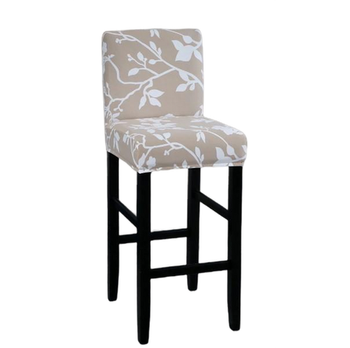 Housse de Tabouret <br>  Fleurie Beige
