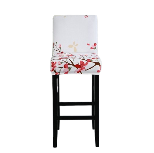 Housse de Tabouret <br> Fleurie Blanche