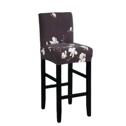 Housse de Tabouret <br>  Fleurie Gris