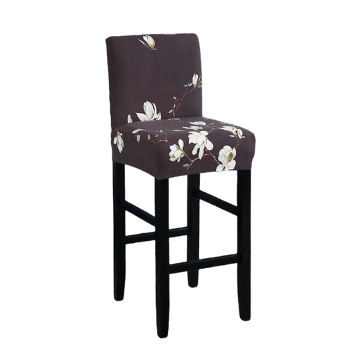 Housse de Tabouret <br>  Fleurie Gris