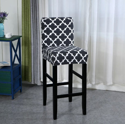 Housse de Tabouret <br> Géométrique Noir