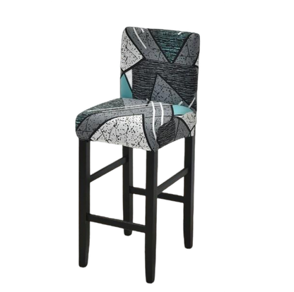 Housse de Tabouret <br> Imprimée Bleue