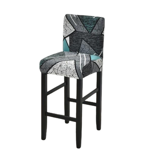Housse de Tabouret <br> Imprimée Bleue