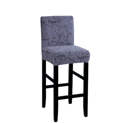 Housse de Tabouret <br> Imprimée Grise