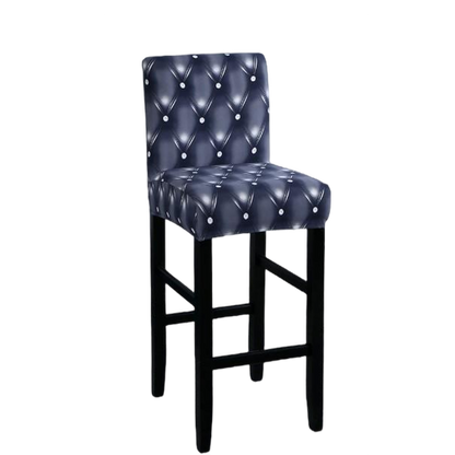 Housse de Tabouret <br> Matelassée Bleu