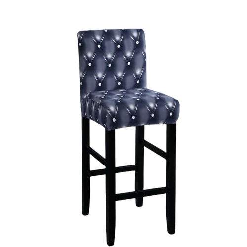 Housse de Tabouret <br> Matelassée Bleu