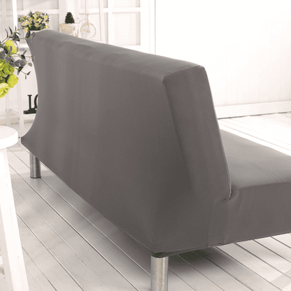 Housse de Canapé Clic Clac Extensible Gris Uni - Housse Clic Clac Gris en Tissu Élastique
