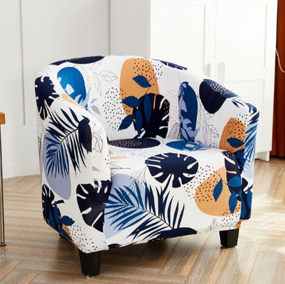 Housse fauteuil Cabriolet <br> Fleurie Bleu