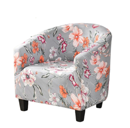 Housse fauteuil Cabriolet <br> Fleurie Orange