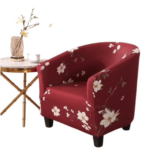 Housse fauteuil Cabriolet <br> Fleurie Rouge