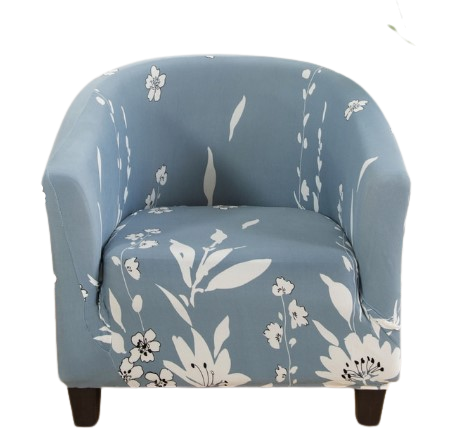 Housse fauteuil Cabriolet <br> Florale Blanche