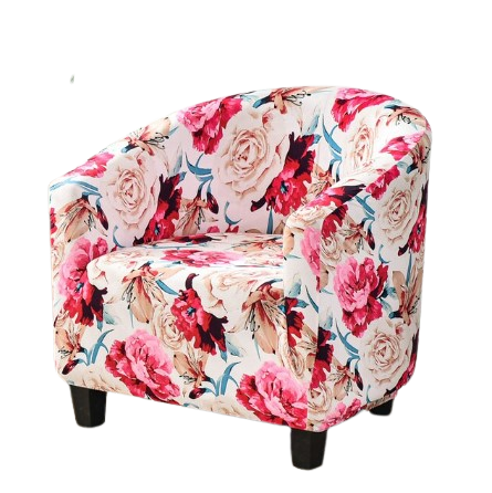 Housse fauteuil Cabriolet <br> Florale Rose