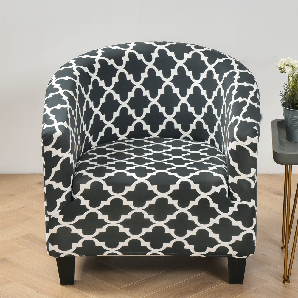 Housse fauteuil Cabriolet <br> Géométrique Grise