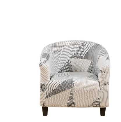 Housse fauteuil Cabriolet <br> Géométrique Noir et Blanc
