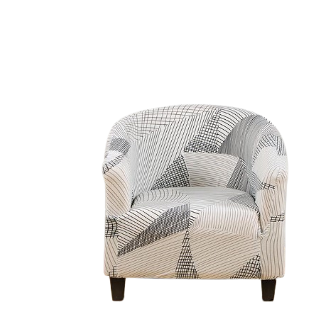 Housse fauteuil Cabriolet <br> Géométrique Noir et Blanc