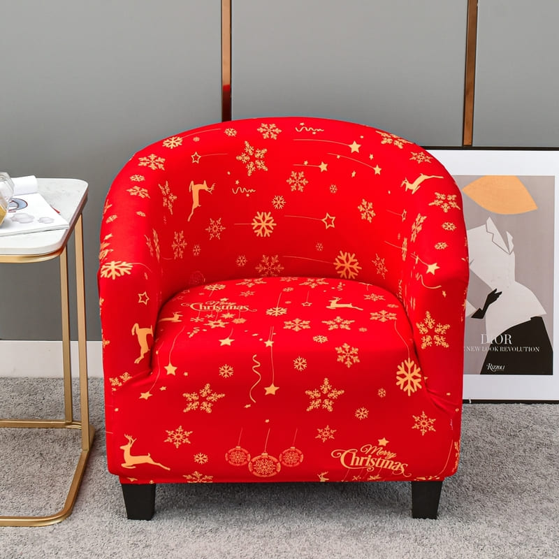 Housse fauteuil Cabriolet <br> Merry Christmas Doré